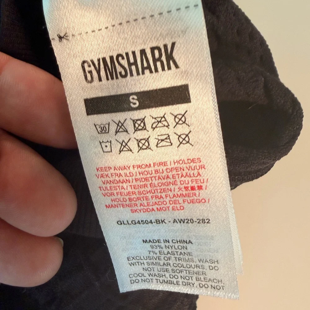 Gymshark Energy Seamless Leggings Black Yoga Sports Athleisure Workout Size S